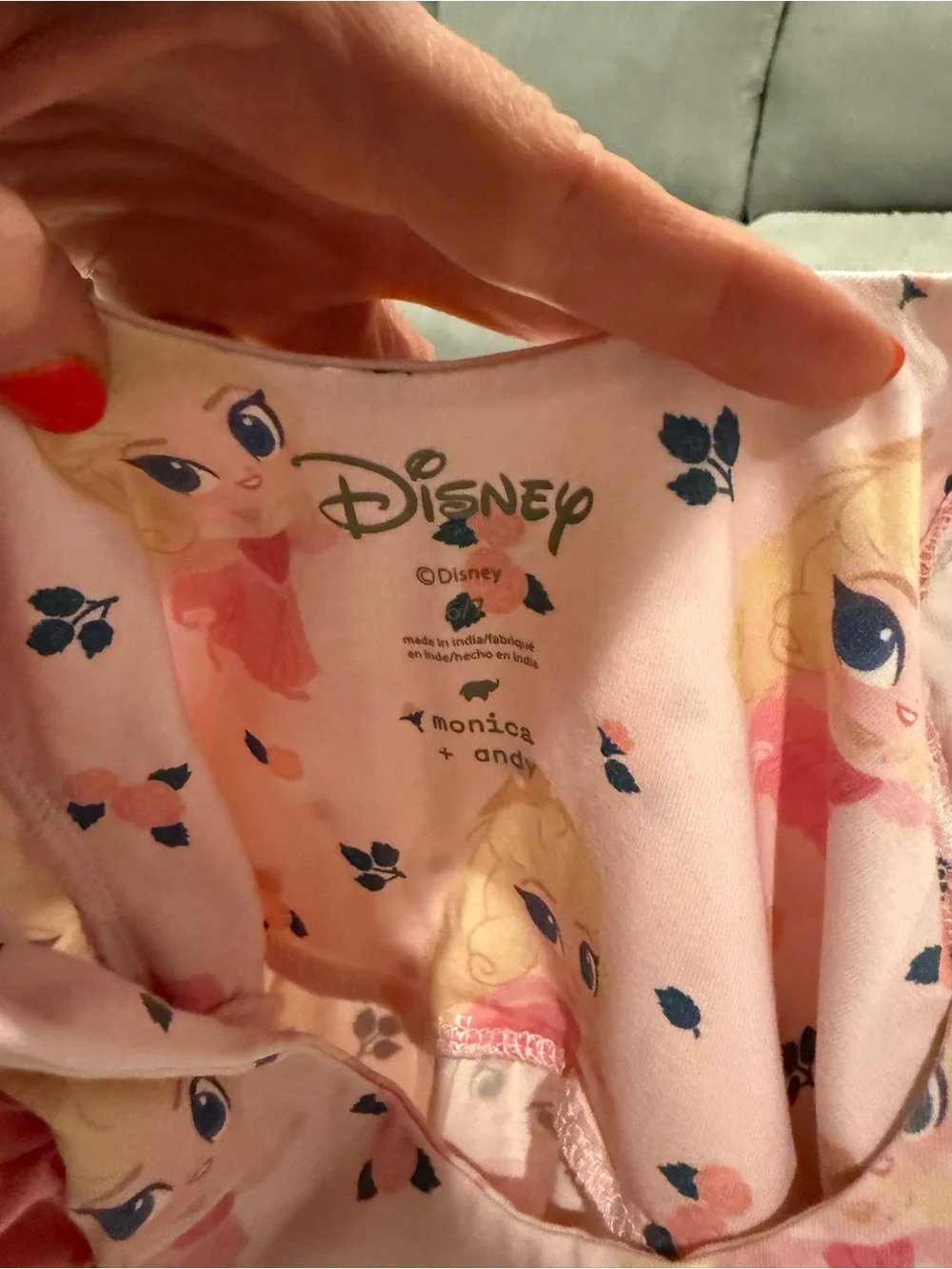 Disney x Monica + Andy Collab Princess Aurora skater dress with ruffle detail